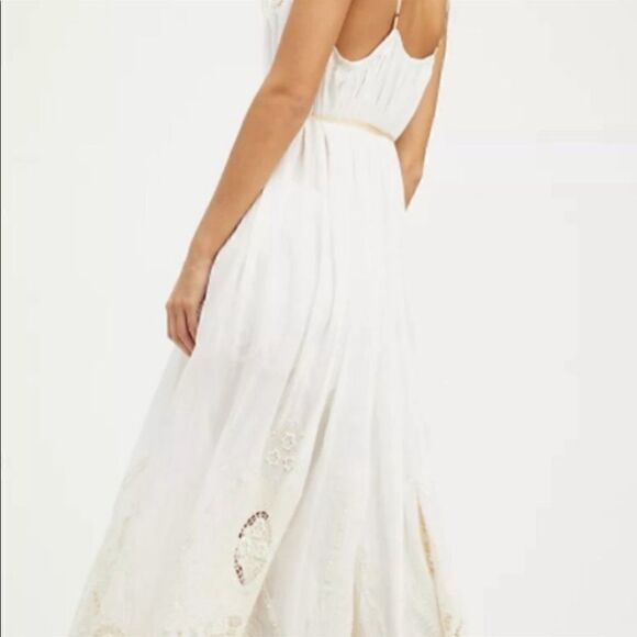 Free People Embroidered Lace Dress & Shorts Set In Ivory Size S - Picture 4 of 9